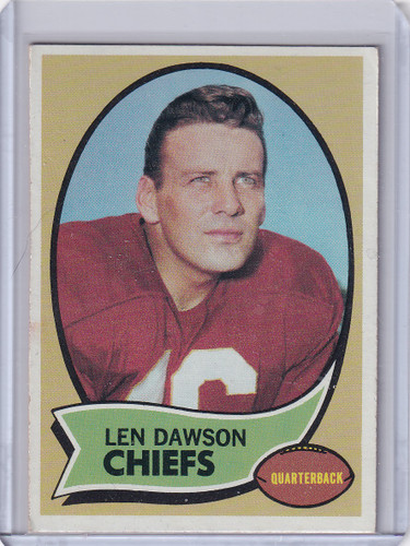 1970 Topps Football #1 Len Dawson UER - Kansas City Chiefs