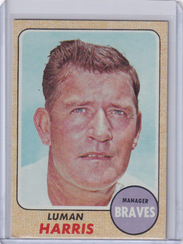 1968 Topps Baseball #439 Lum Harris - Atlanta Braves