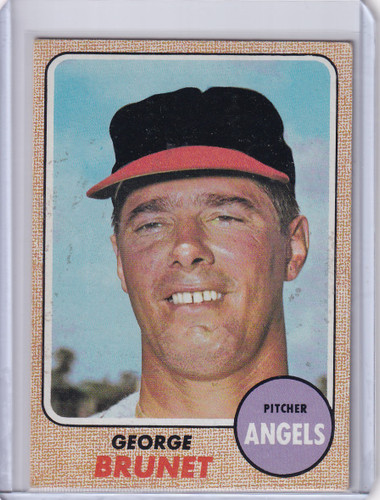 1968 Topps Baseball #347 George Brunet - California Angels