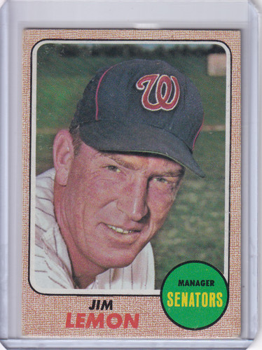 1968 Topps Baseball #341 Jim Lemon - Washington Senators