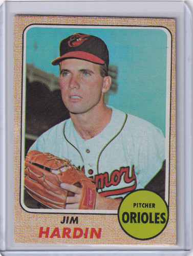 1968 Topps Baseball #222 Jim Hardin - Baltimore Orioles RC