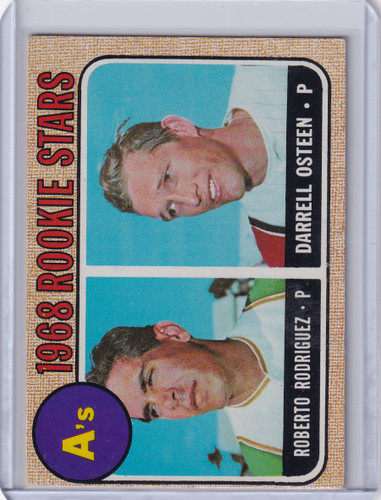 1968 Topps Baseball #199 Athletics Rookies - Rodriguez / Osteen