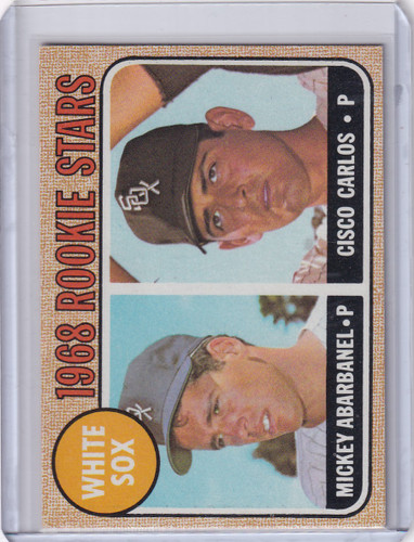 1968 Topps Baseball #287 White Sox Rookies - Mickey Abarbanel / Cisco Carlos RC