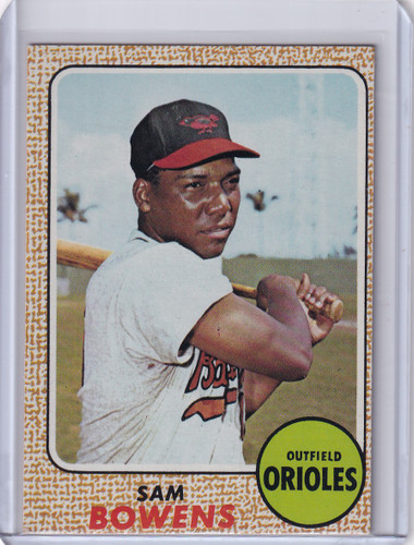 1968 Topps Baseball #82 Sam Bowens - Baltimore Orioles