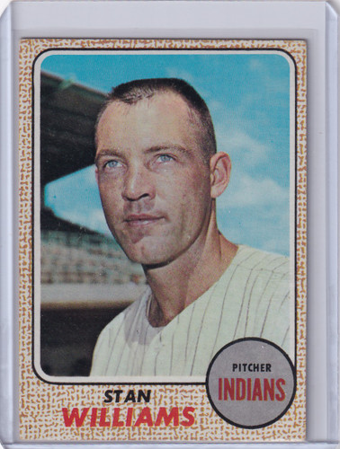 1968 Topps Baseball #54 Stan Williams - Cleveland Indians