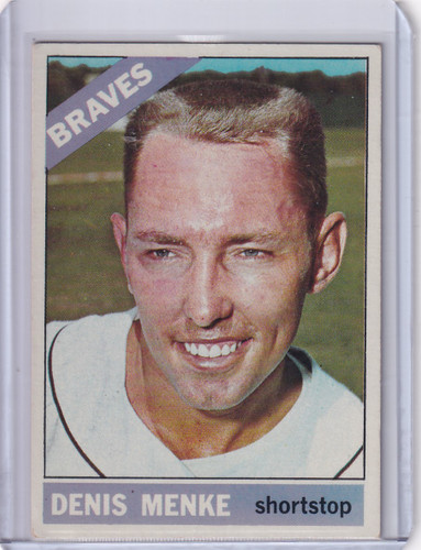 1966 Topps Baseball #184 Denis Menke - Atlanta Braves