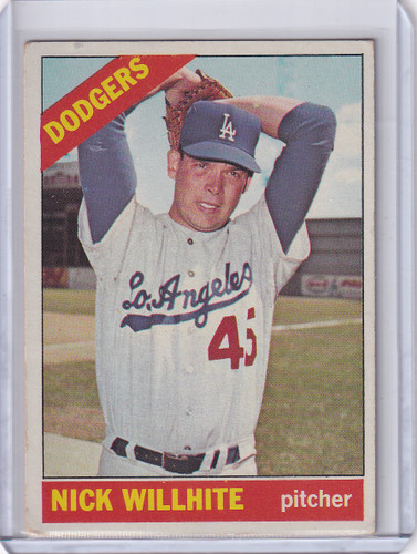 1966 Topps Baseball #171 Nick Willhite - Los Angeles Dodgers