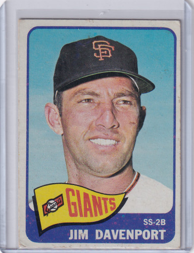 1965 Topps Baseball #213 Jim Davenport - San Francisco Giants