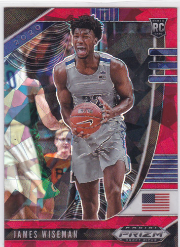 2020-21 Panini Prizm Draft #2 James Wiseman Red Ice Prizm RC