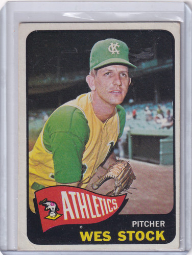 1965 Topps Baseball #117 Wes Stock - Kansas City Athletics