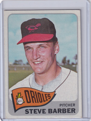 1965 Topps Baseball #113 Steve Barber - Baltimore Orioles