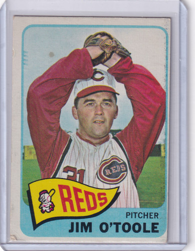 1965 Topps Baseball #60 Jim O'Toole - Cincinnati Reds