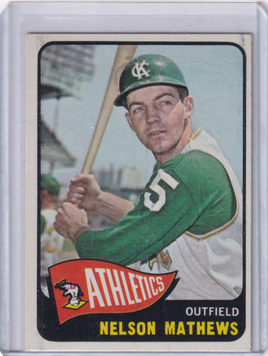 1965 Topps Baseball #87 Nelson Mathews - Kansas City Athletics