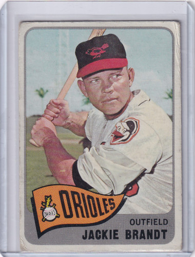 1965 Topps Baseball #33 Jackie Brandt - Baltimore Orioles