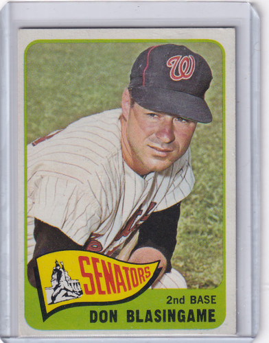 1965 Topps Baseball #21 Don Blasingame - Washington Senators