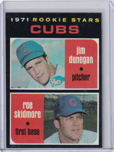 1971 Topps Baseball #121 Cubs Rookies - Jim Dunegan / Roe Skidmore RC