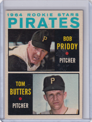 1964 Topps Baseball #74 Pirates Rookies - Bob Priddy / Tom Butters RC