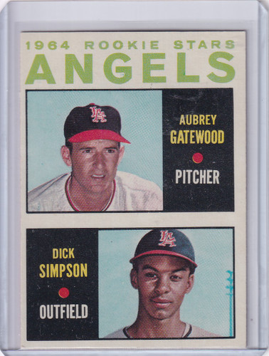 1964 Topps Baseball #127 Angels Rookies - Aubrey Gatewood / Dick Simpson RC