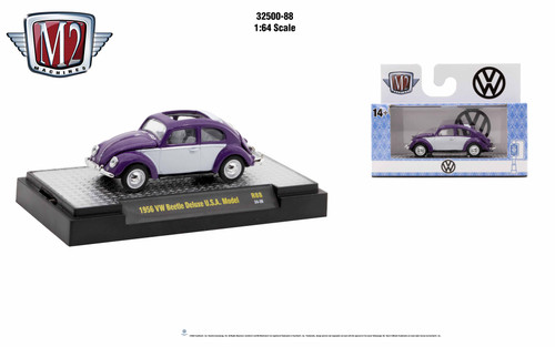 M2 Machines Auto Trucks Rel 88 1:64 1956 VW Beetle Deluxe USA Model