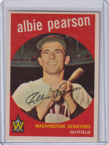 1959 Topps Baseball #4 Albie Pearson - Washington Senators