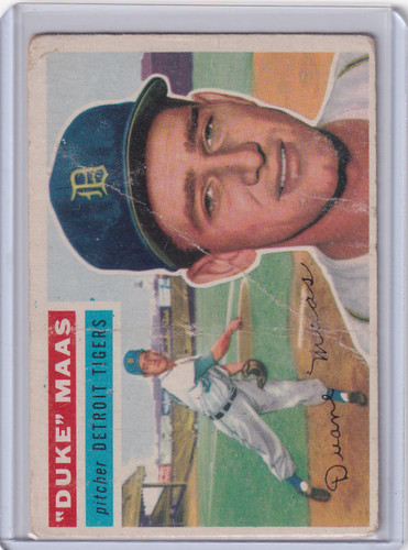 1956 Topps #57 Duke Maas  - Detroit Tigers RC