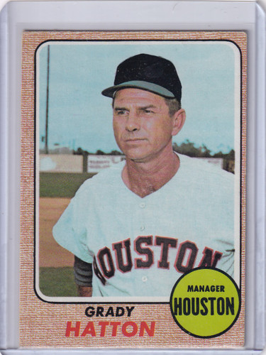 1968 Topps Baseball #392 Grady Hatton - Houston Astros