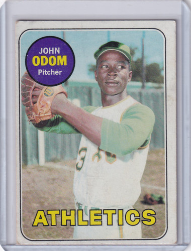 1969 Topps Baseball #195 John Odom - Oakland Athletics