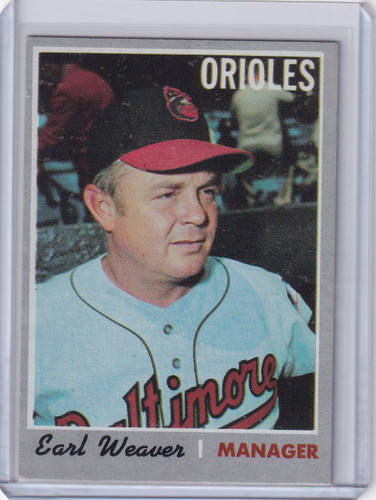 1970 Topps Baseball #148 Earl Weaver - Baltimore Orioles