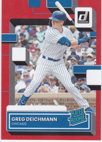 2022 Donruss #45 Greg Deichmann RC Rated Rookie Red 985/2022 Chicago Cubs