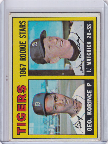 1967 Topps Baseball #72 Tigers Rookies - George Korince / Tom Matchick RC