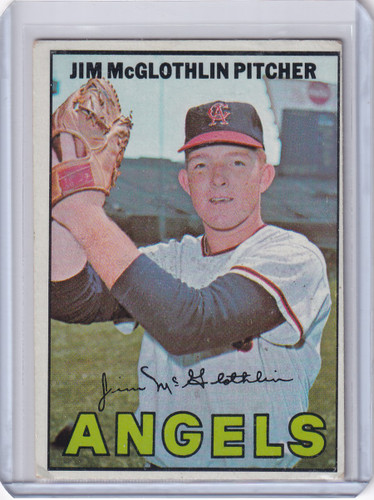 1967 Topps Baseball #19 Jim McGlothlin - California Angels