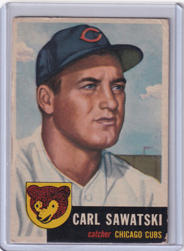 1953 Topps Baseball #202 Carl Sawatski - Chicago Cubs RC