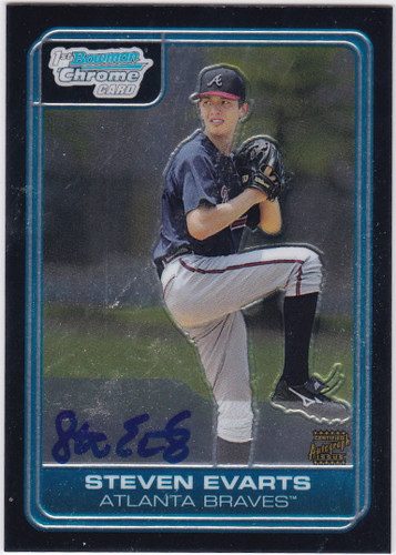 2006 Bowman Chrome #DP74 Steven Evarts Auto Atlanta Braves
