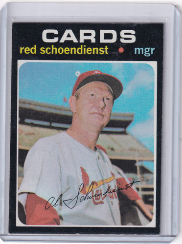 1971 Topps Baseball #239 Red Schoendienst - St. Louis Cardinals