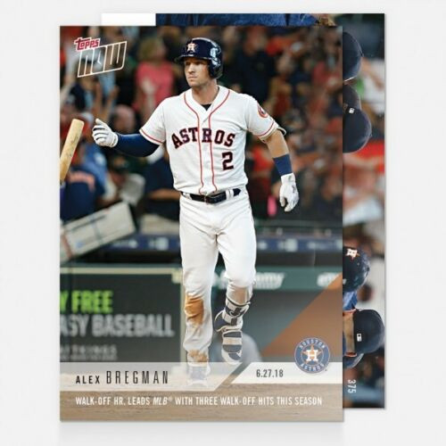 2018 TOPPS NOW #375 WALK-OFF HR LEADS MLB WITH 3 WALK-OFF HITS ALEX BREGMAN