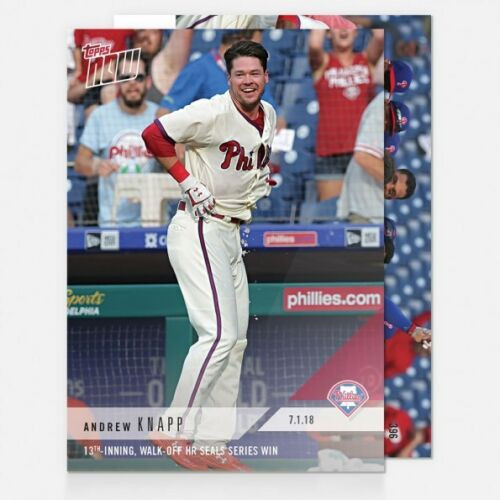 2018 TOPPS NOW #396 13TH-INNING, WALK-OFF HR SEALS SERIES WIN - ANDREW KNAPP