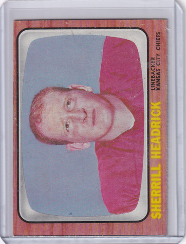 1966 Topps Football #69 Sherrill Headrick - Kansas City Chiefs