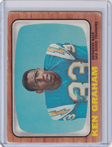 1966 Topps Football #123 Kenny Graham - San Diego Chargers
