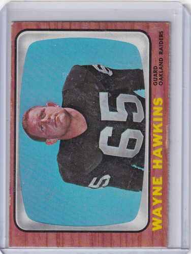 1966 Topps Football #111 Wayne Hawkins - Oakland Raiders
