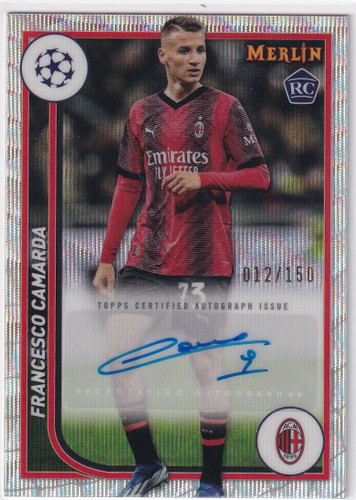 2023-24 Topps UCC Merlin Chrome Auto Wave 12/150 #AH-FC Francesco Camarda - AC