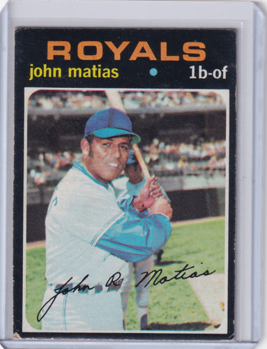 1971 Topps Baseball #546 John Matias - Kansas City Royals