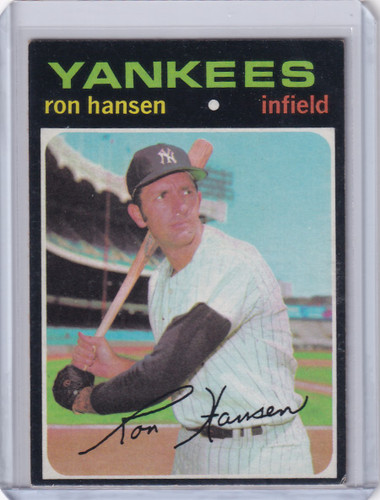 1971 Topps Baseball #419 Ron Hansen - New York Yankees