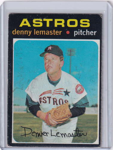 1971 Topps Baseball #636 Denny Lemaster - Houston Astros