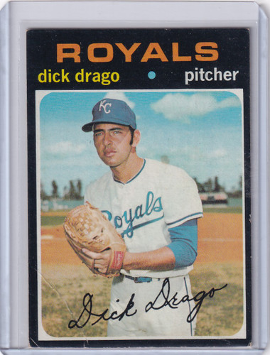 1971 Topps Baseball #752 Dick Drago - Kansas City Royals