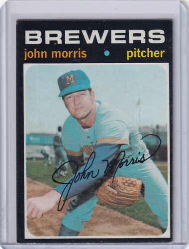 1971 Topps Baseball #721 John Morris - Milwaukee Brewers