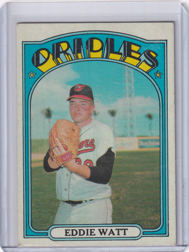 1972 Topps Baseball #128 Eddie Watt - Baltimore Orioles