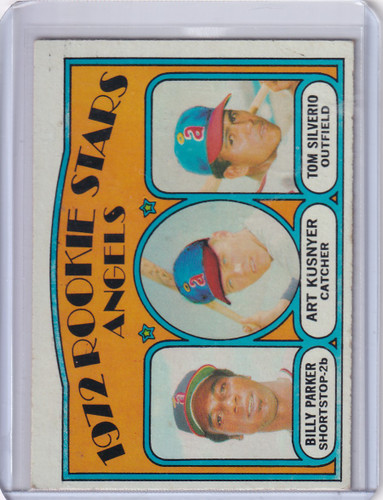 1972 Topps Baseball #213 Angels 1972 Rookie Stars Parker / Kusnyer / Silverio