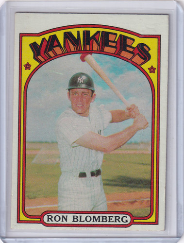 1972 Topps Baseball #203 Ron Blomberg RC - New York Yankees