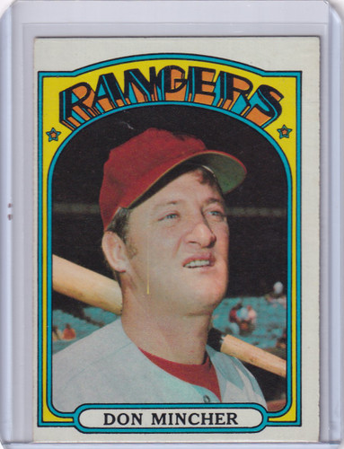 1972 Topps Baseball #242 Don Mincher - Texas Rangers