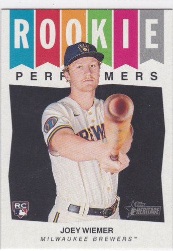 2023 Topps Heritage Rookie Performers #RP-9 Joey Wiemer Milwaukee Brewers